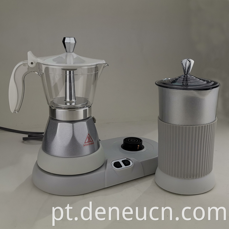 Novo design cafeteira de café expresso colorido e leite Cappuccinoset Coffee Machine 4cups & 8cups